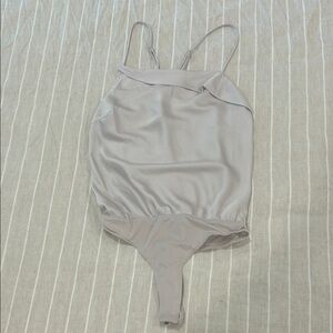 Astr Light Taupe Spaghetti-Strap Tank Bodysuit
